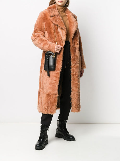 Áo khoác nữ đính đai shearling