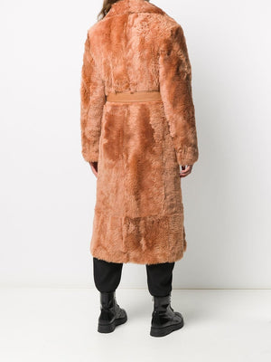 Áo khoác nữ đính đai shearling