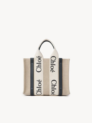 CHLOÉ Mini Canvas and Leather Tote Handbag