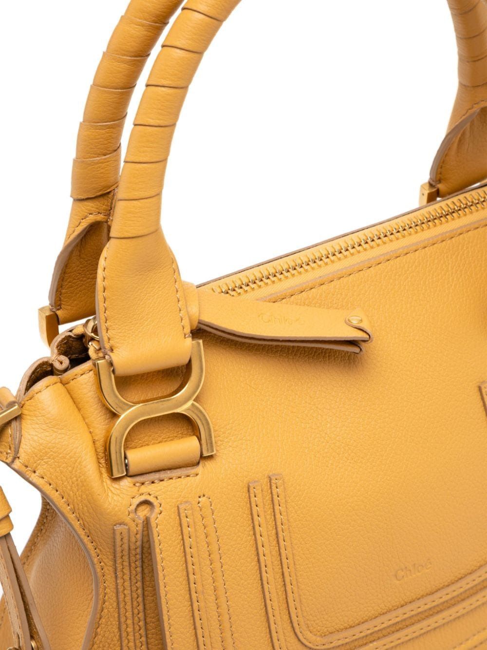 CHLOÉ Women's Honeygold Calf Leather Mini Marcie Handbag