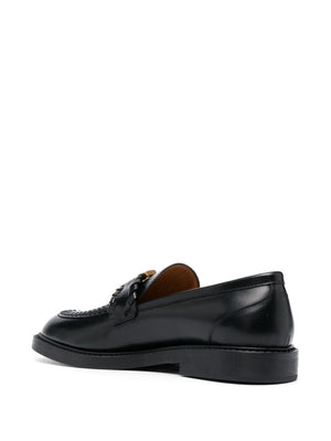 CHLOÉ Black Leather Loafers for Women - Spring/Summer 2024 Collection