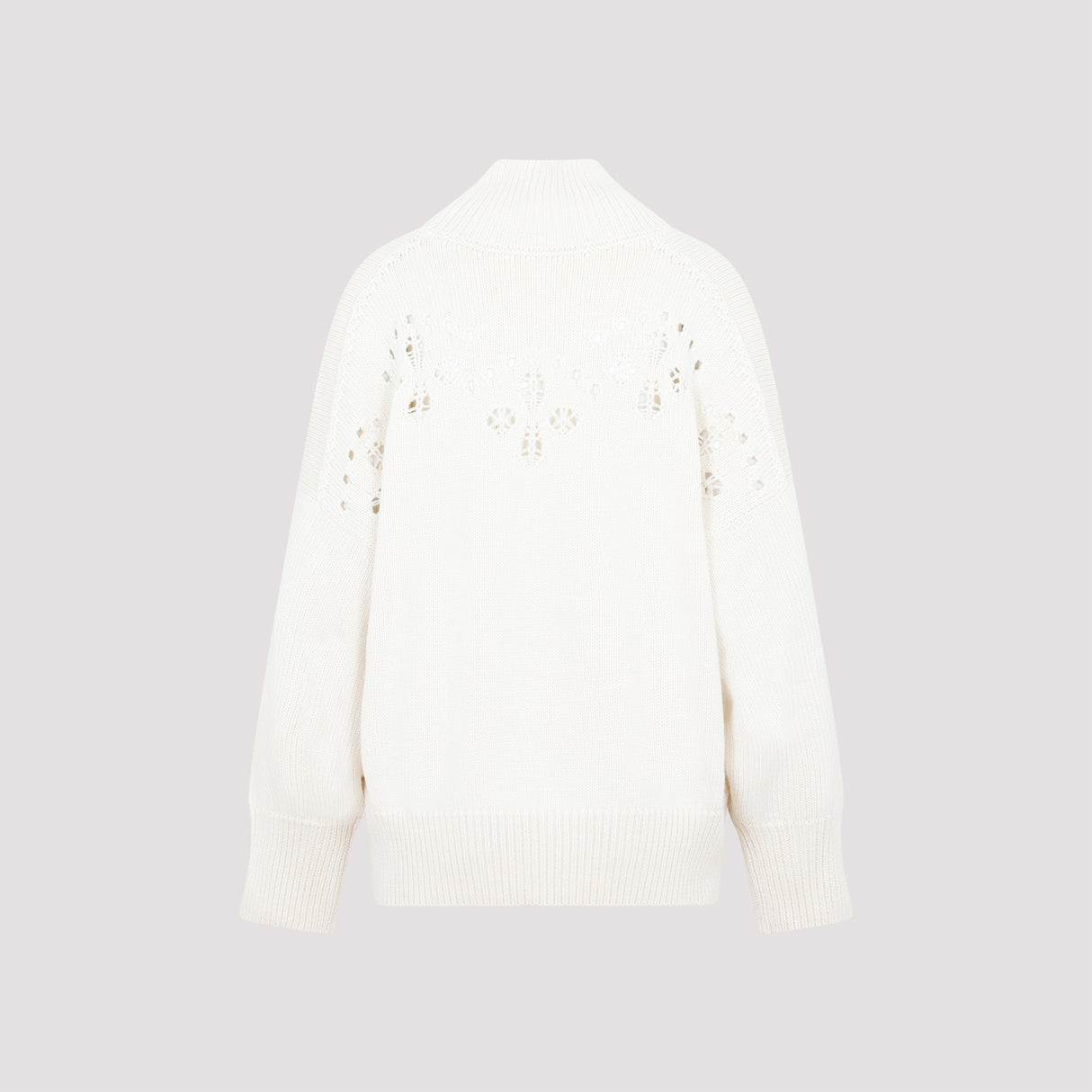 CHLOÉ White Wool Turtleneck for Women - FW23 Collection
