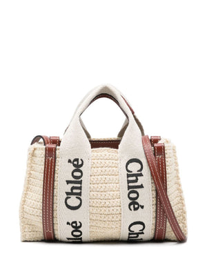 CHLOÉ Mini Crossbody Handbag in Beige and Camel Brown