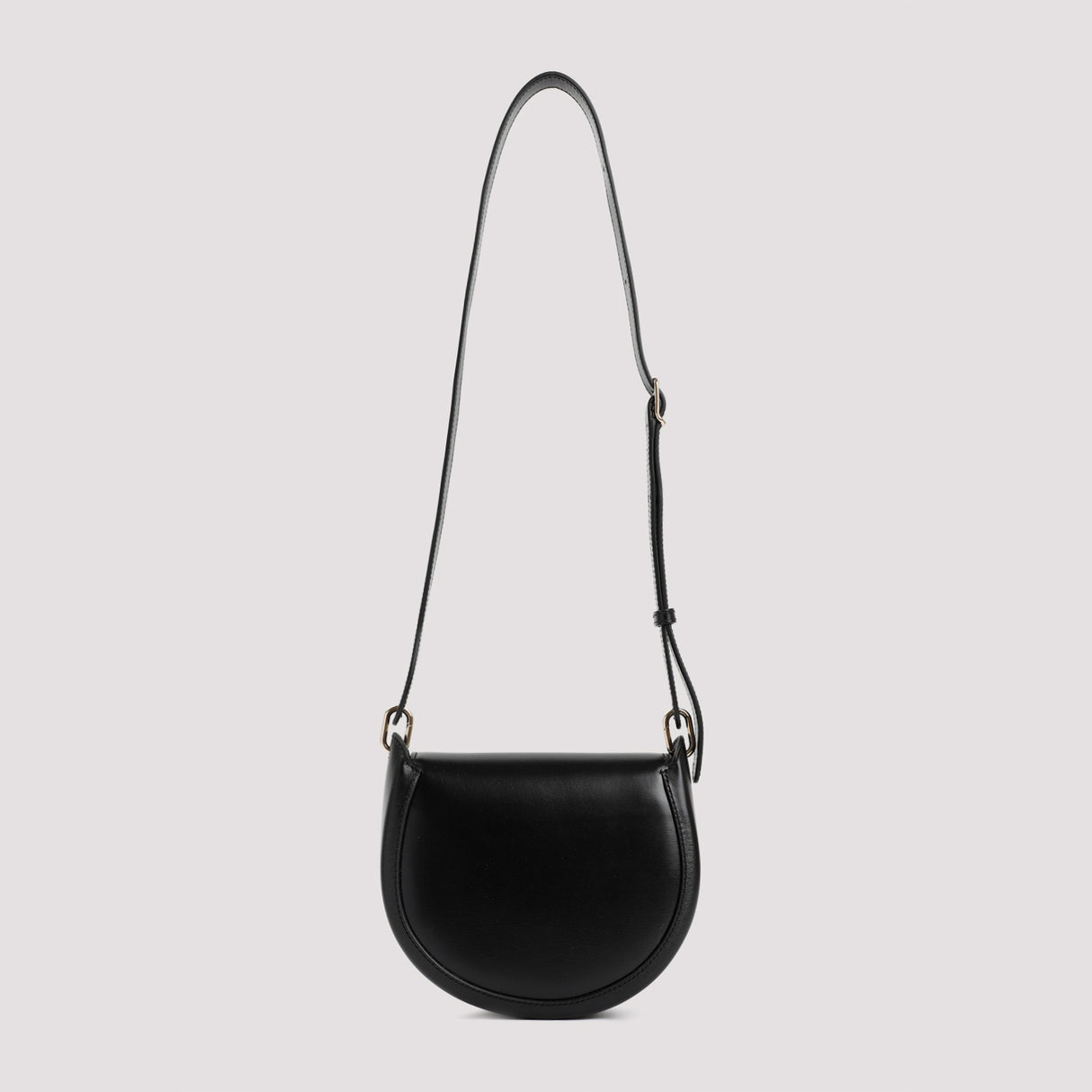 CHLOÉ Small Black Arlène Leather Shoulder Bag with Silver-Tone Hardware