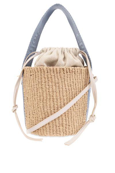 CHLOÉ Mini Raffia Bucket Handbag