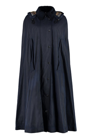 Áo khoác bằng vải cotton dệt màu xanh dành cho phụ nữ SS24