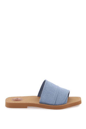 CHLOÉ Chic Pink and Purple Linen Sandals for Women