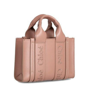 CHLOÉ Spring/Summer 2024 Pink Leather Mini Tote Handbag for Women