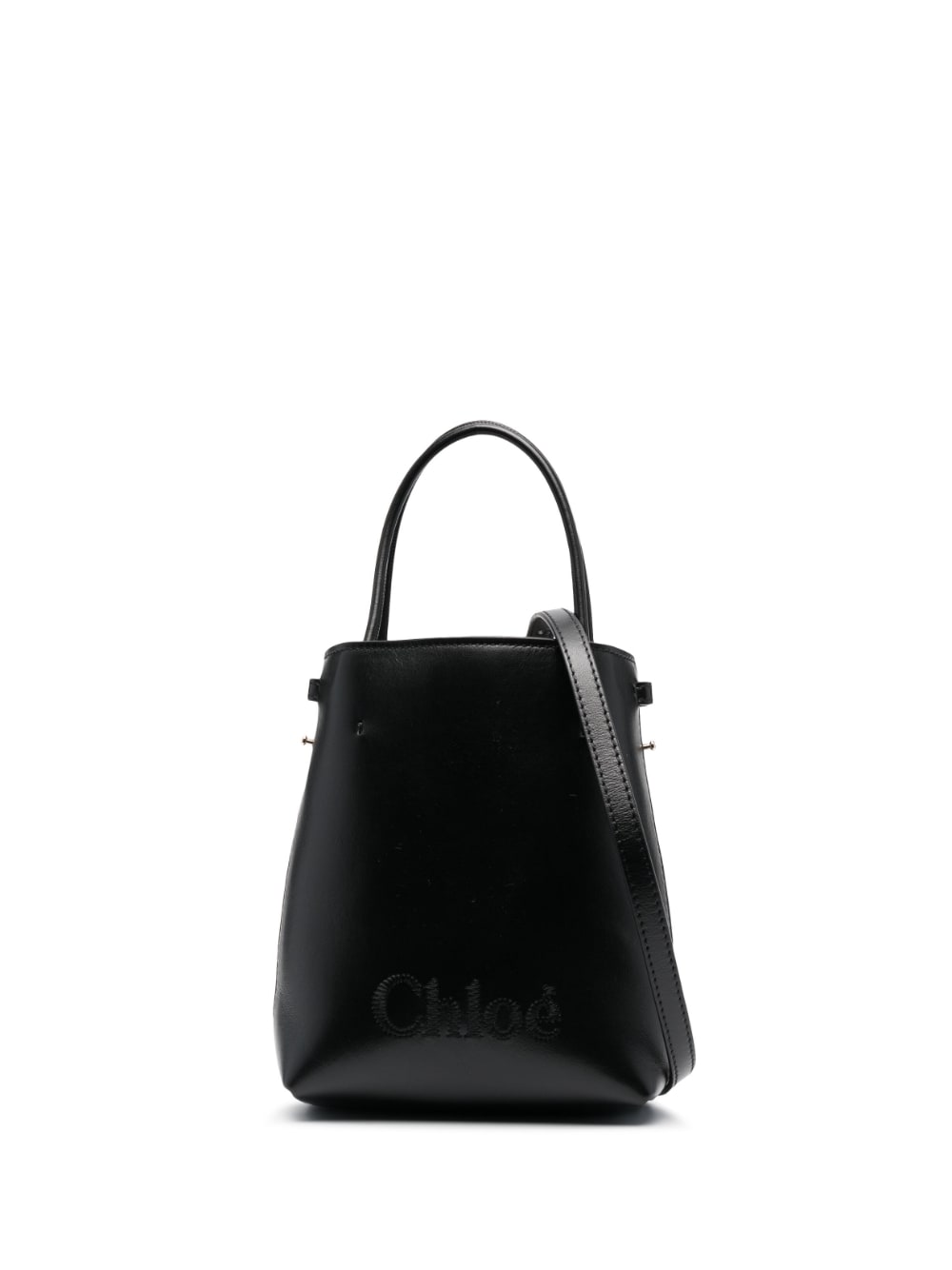 CHLOÉ Black Leather Bucket Handbag for Women - SS24 Collection