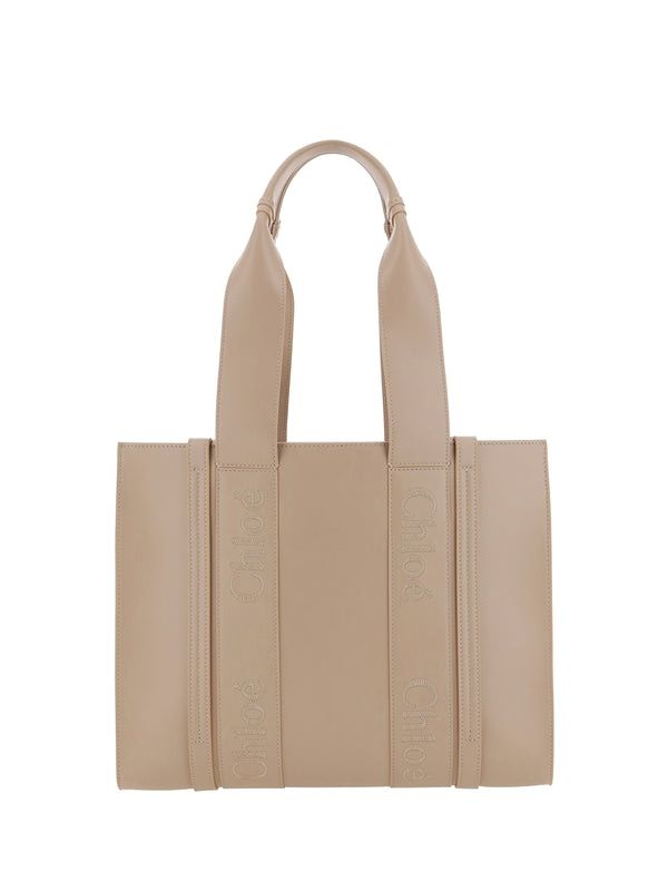 CHLOÉ Women's Medium Woody Caramel Leather Tote Bag