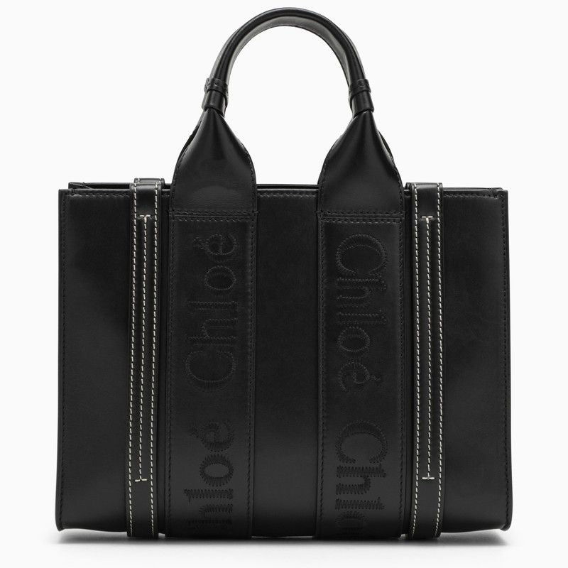 Túi xách đeo chéo da đen chất lượng cao có dây đeo tháo rời