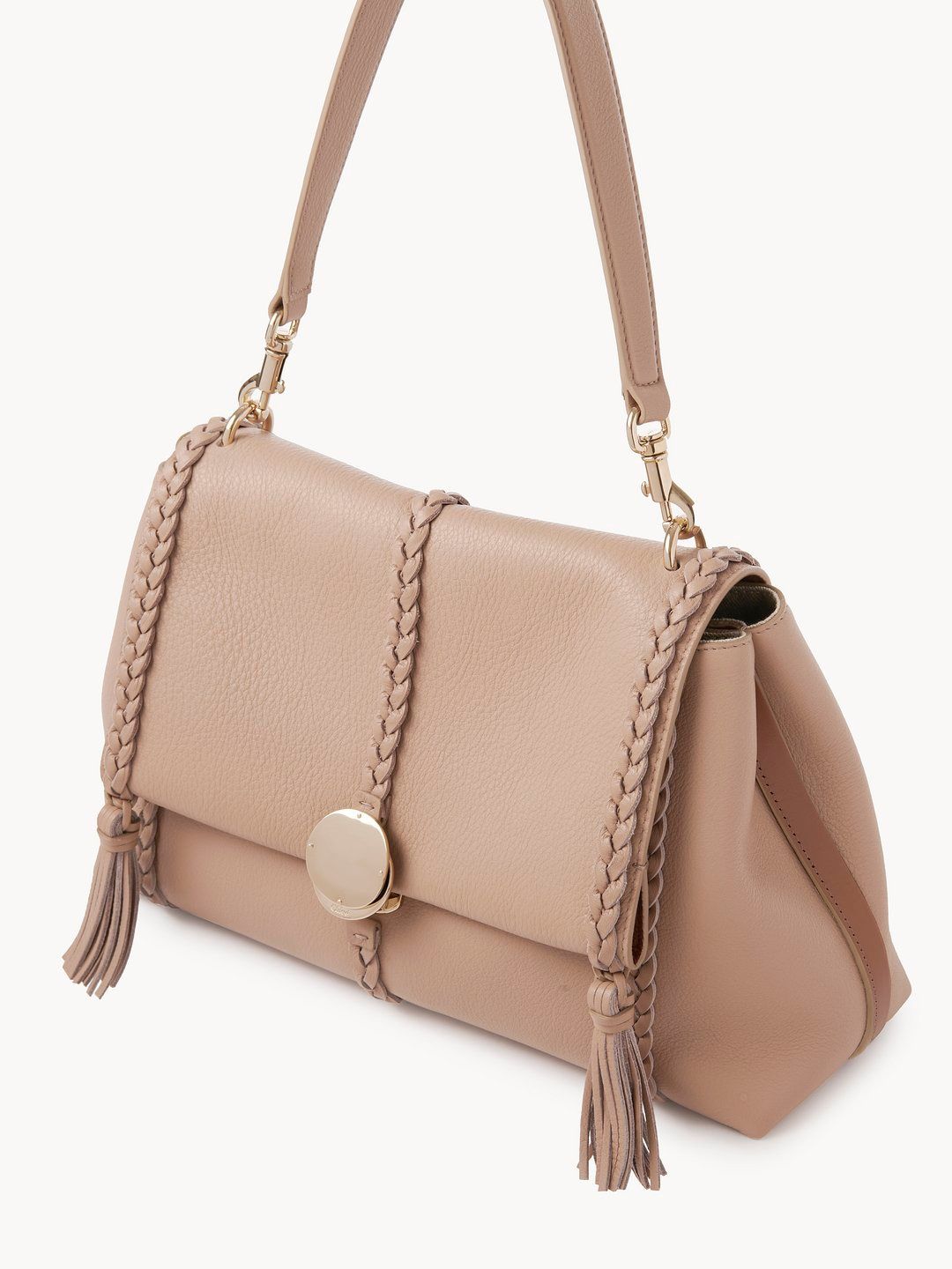 CHLOÉ Beige Medium Leather Shoulder Handbag for Women - SS24