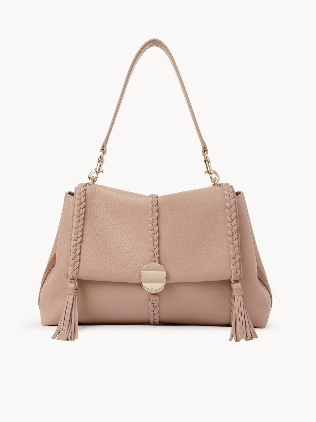 CHLOÉ Penelope Medium Tan Leather Shoulder Bag for Women