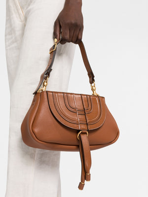 CHLOÉ 24SS Women's Leather Brown Shoulder Bag