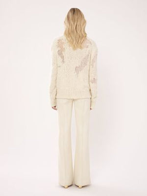 CHLOÉ Luxurious Wool Knit Sweater in Nude & Neutrals for Women - FW23 Collection
