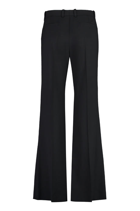 CHLOÉ Flared Wool Pants for Women in Black - FW23