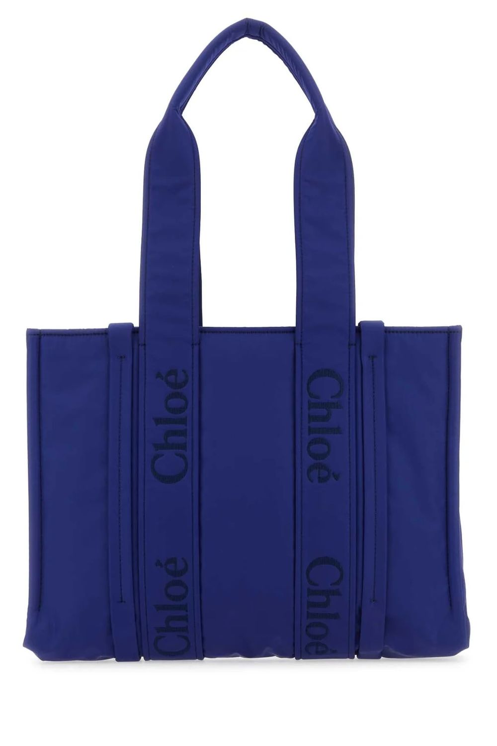 CHLOÉ Navy Blue Woody Medium Tote for Women with 100% Polyester