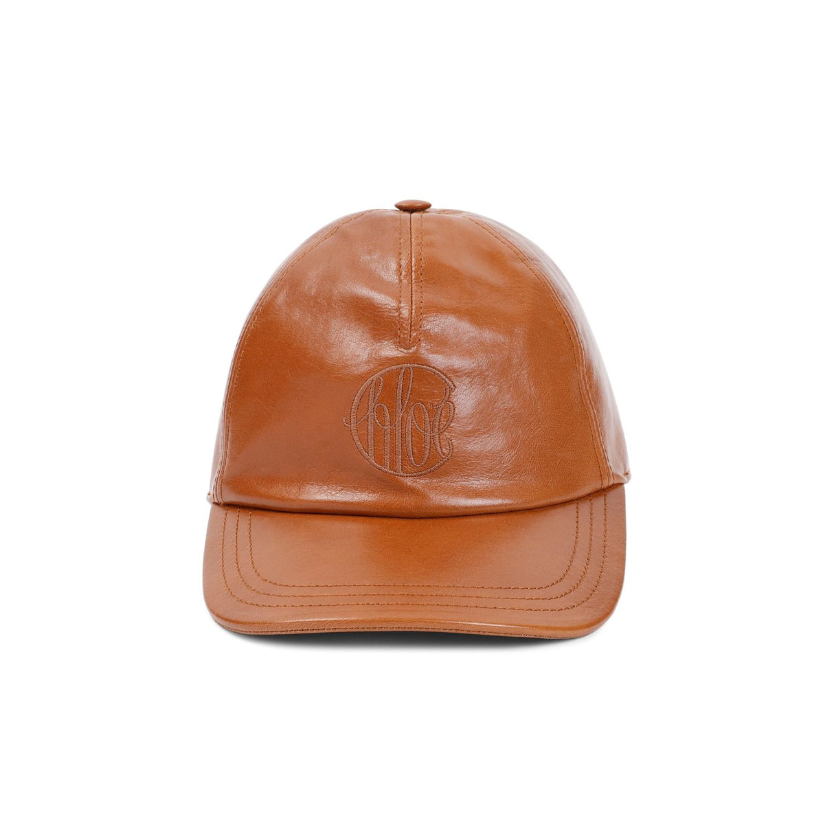 CHLOÉ Elegant Swing Cap in Rich Brown Calf Leather