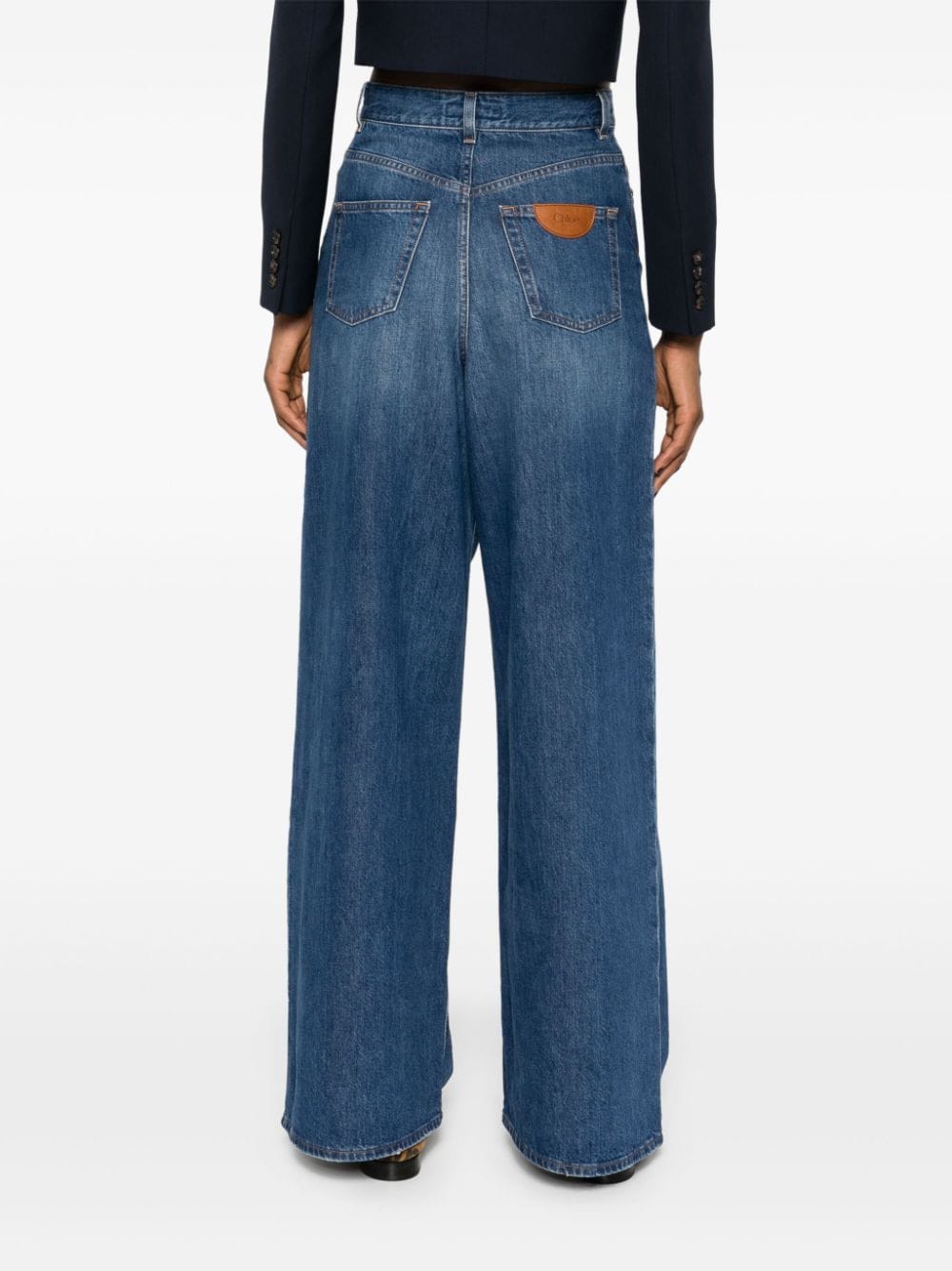 CHLOÉ Organic Wide Leg Denim Jeans