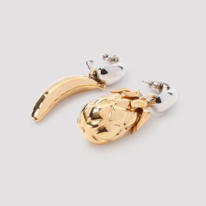 CHLOÉ Golden Banana Leaf Drop Earrings