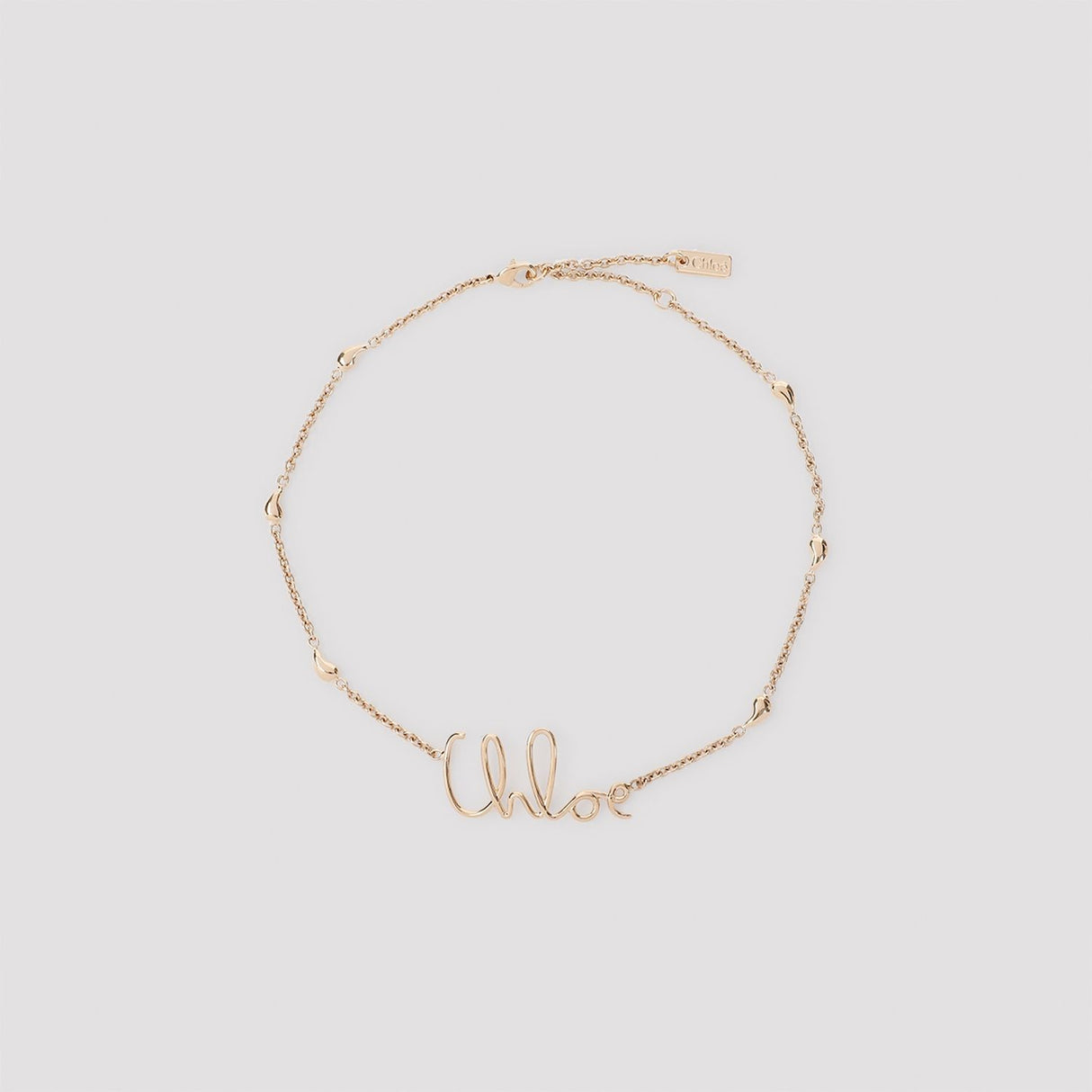 CHLOÉ Elegant Brass Statement Necklace