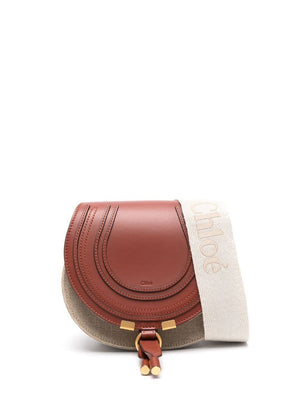 CHLOÉ Sepia Brown Mini Saddle Crossbody Bag