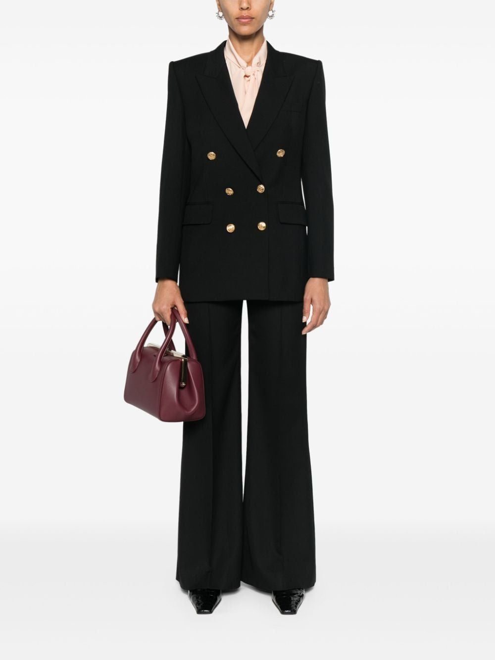 CHLOÉ Elegant Black Blazer with Six Golden Buttons for Women