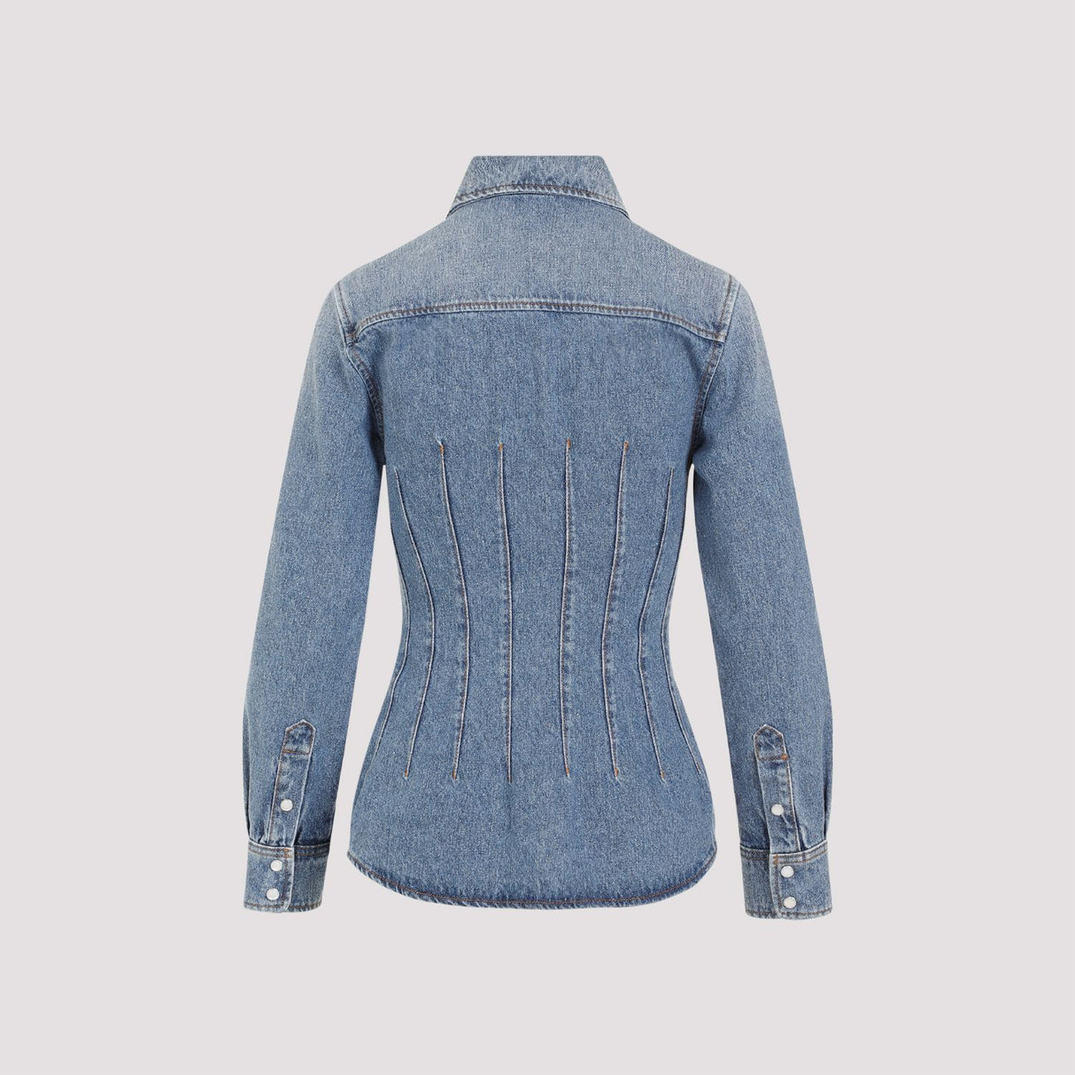 CHLOÉ Waisted Denim Shirt in Blue for Women - SS24 Collection