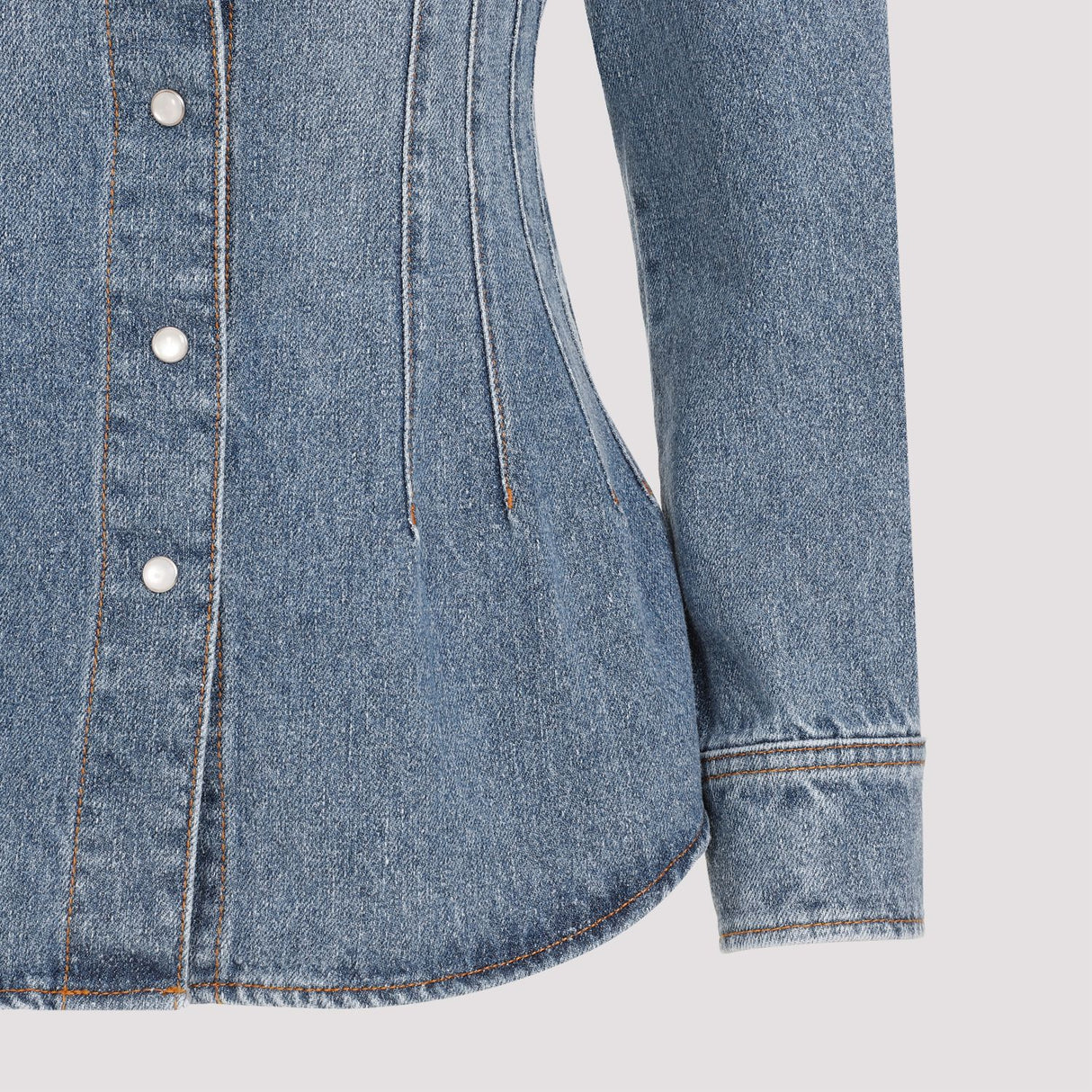 CHLOÉ Waisted Denim Shirt in Blue for Women - SS24 Collection