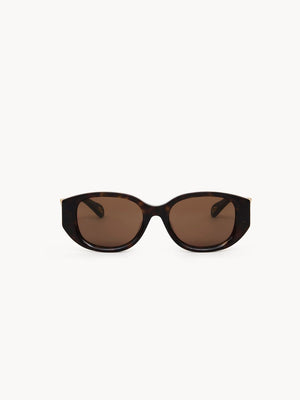 CHLOÉ Brown Recycled Acetate Sunglasses for Women - SS24 Collection