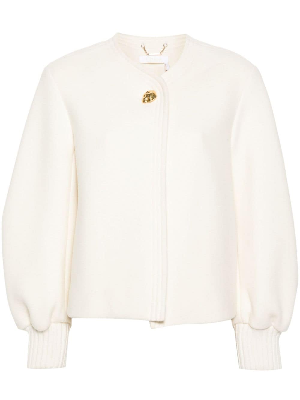 Áo khoác dài ấm áp bằng len trắng thời trang cho phụ nữ