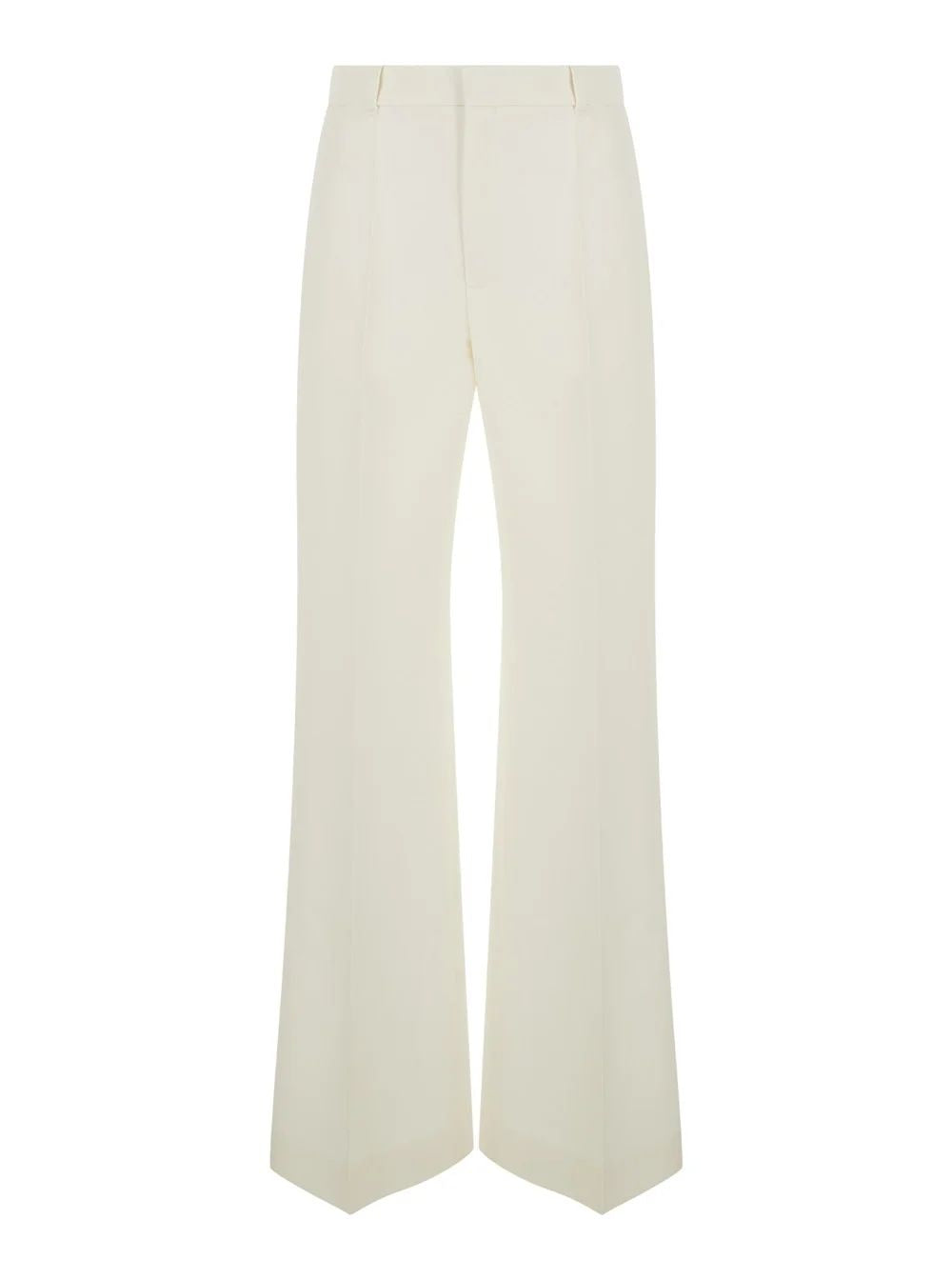 CHLOÉ Eden White Straight Leg Luxe Trousers