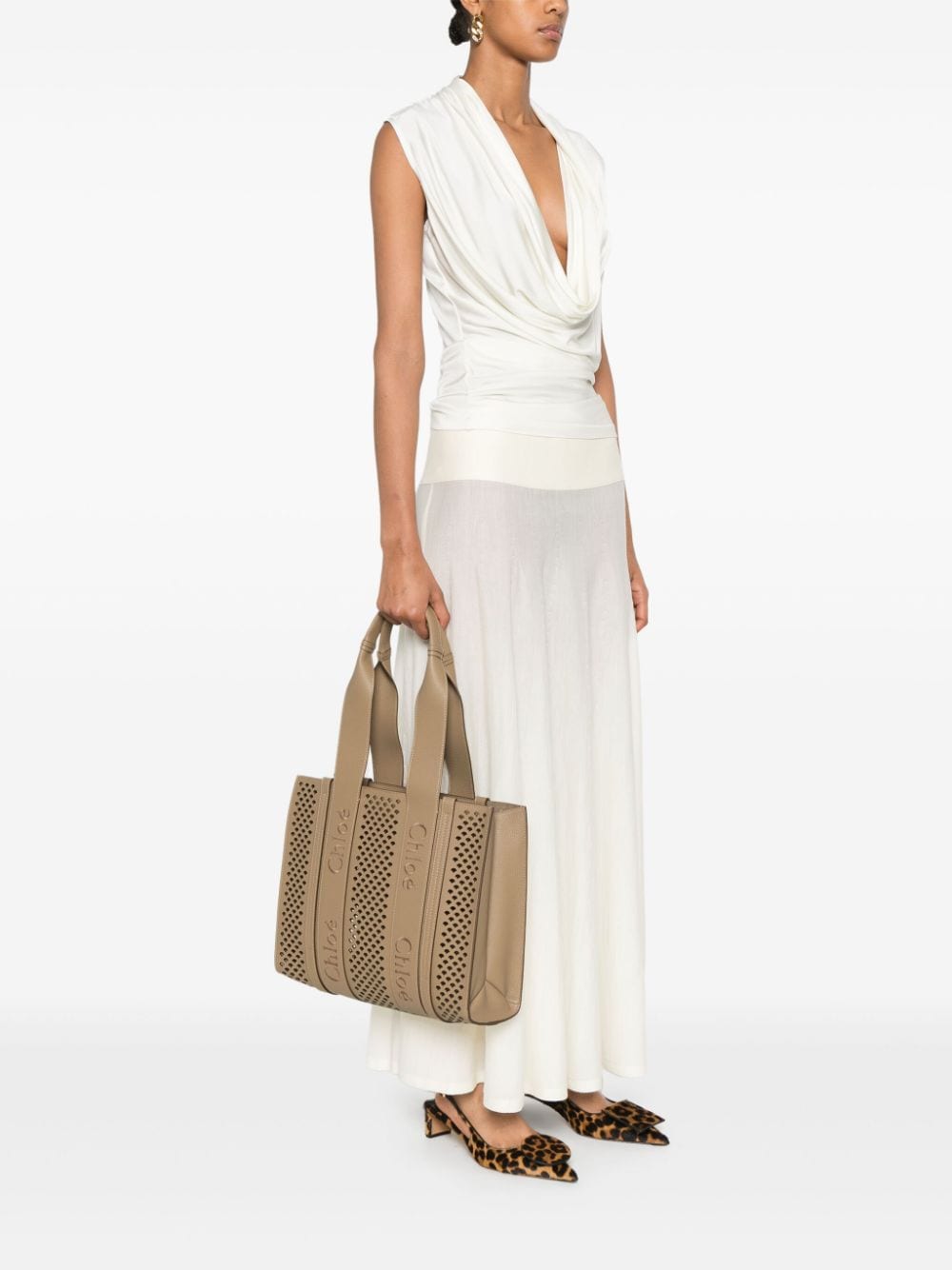 CHLOÉ Medium Leather Tote Handbag