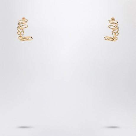 CHLOÉ Mini Gold Stud Earrings with Engraved Logo