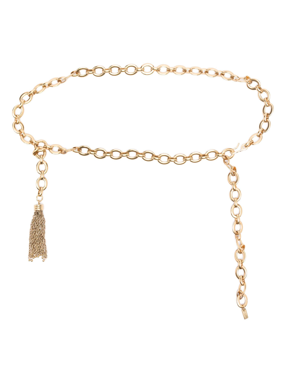 CHLOÉ Pompoms Embellished Metallic Belt