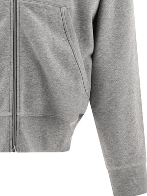 ACNE STUDIOS Iconic Grey Cotton Zip Hoodie