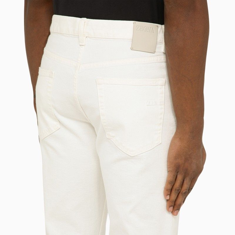 ZEGNA Men's White Regular Jeans from SS24 Collection