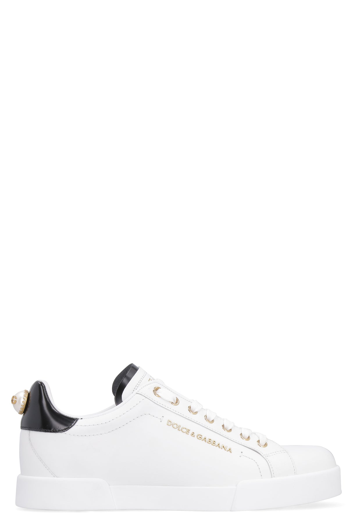 DOLCE & GABBANA Portofino Mini Metallic Pink Sneakers