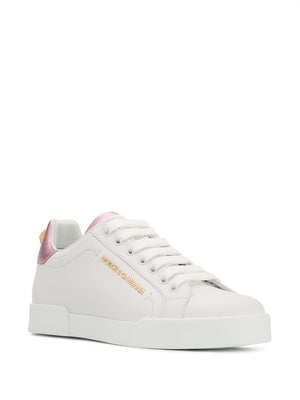 DOLCE & GABBANA Portofino Sneaker with Pearl - Women's Fashion Footwear