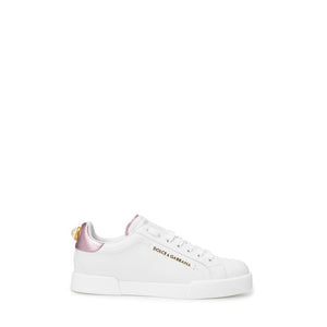 DOLCE & GABBANA Portofino Sneaker with Pearl - Women's Fashion Footwear