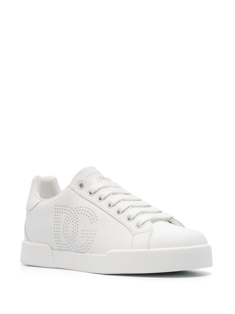 DOLCE & GABBANA Portofino White Leather Sneakers