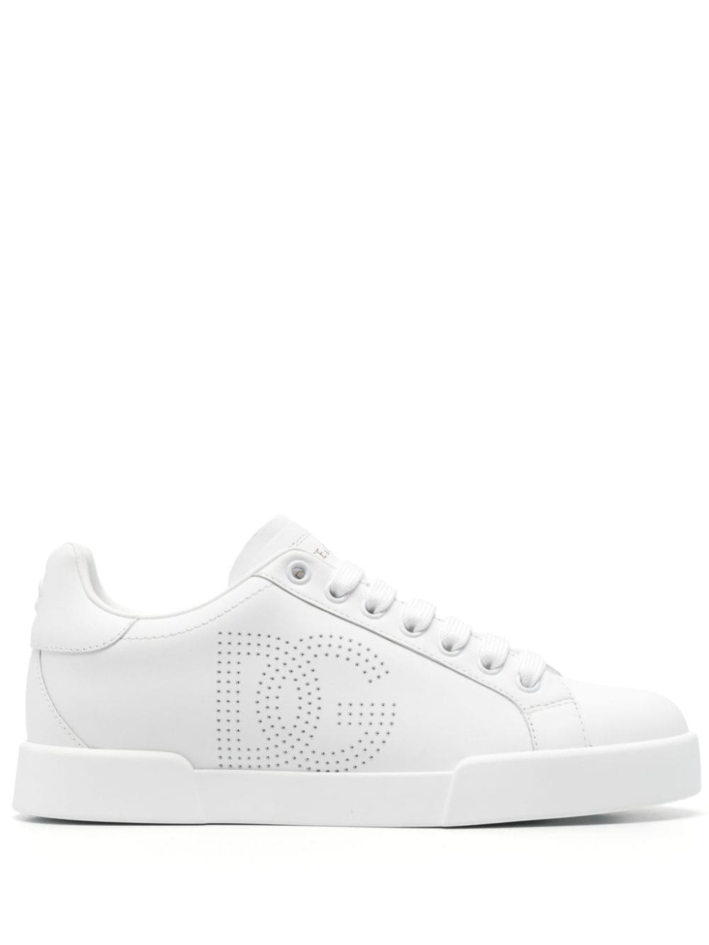 DOLCE & GABBANA Portofino White Leather Sneakers