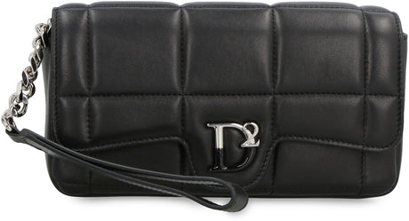 DSQUARED2 Quilted Leather Clutch for Stylish Women