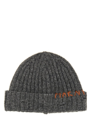 MARNI Classic Wool Knit Beanie Hat