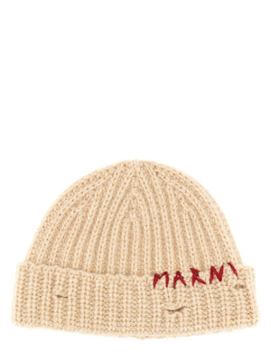 MARNI Classic Wool Knit Beanie Hat