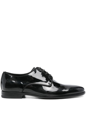 DOLCE & GABBANA Elegant Patent Leather Derby Dress Shoes for Women