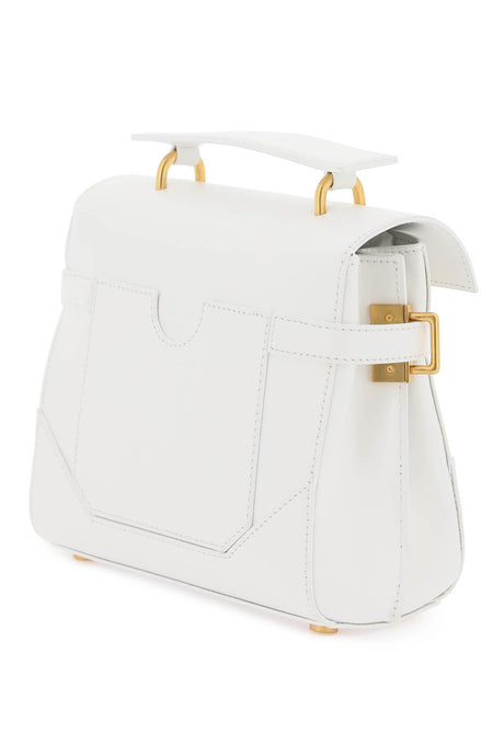 BALMAIN White Leather Top-Handle Shopping Bag for Women - SS24 Collection