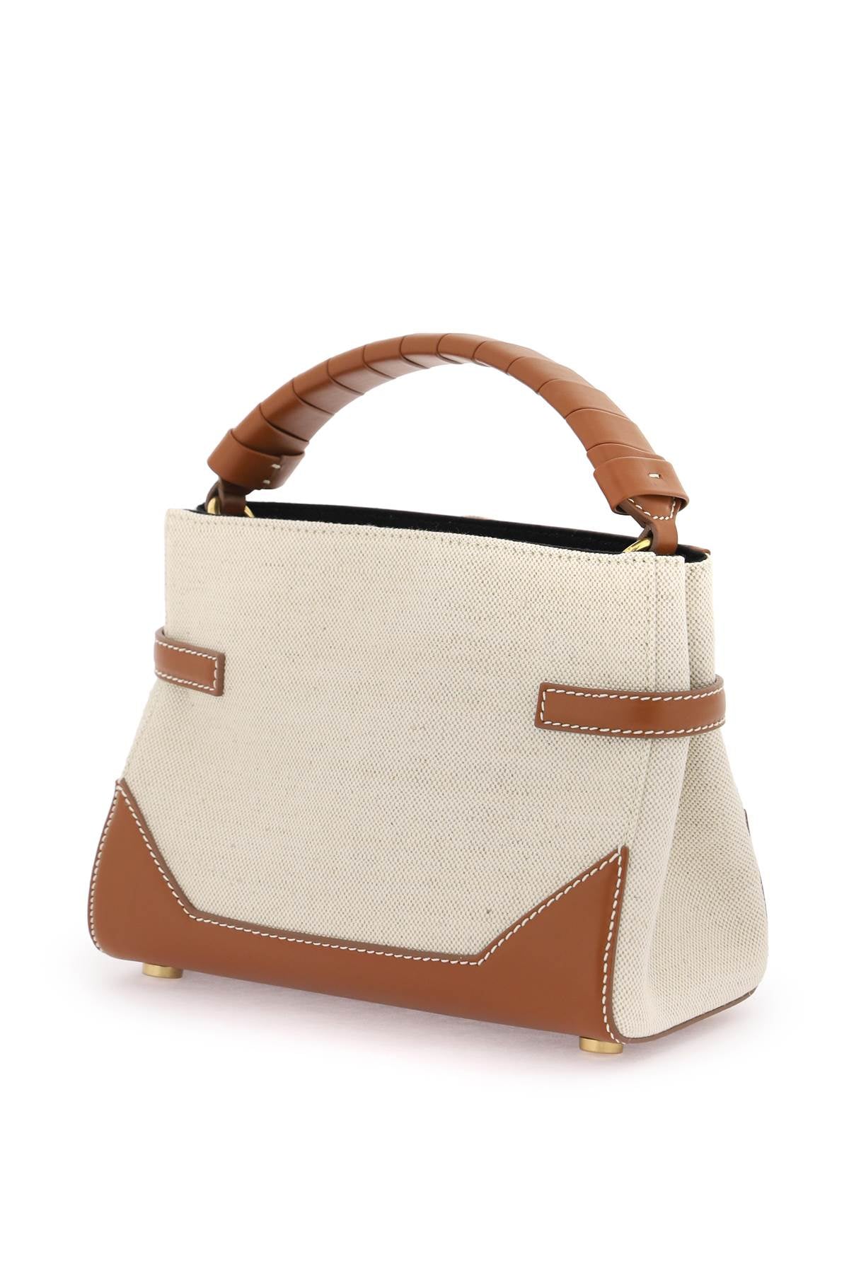 BALMAIN Elegant Mini Canvas Handbag 22cm