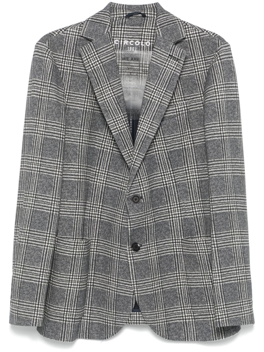 CIRCOLO 1901 COTTON SINGLE-BREASTED JACKET - IMPERIAL BLUE STYLE