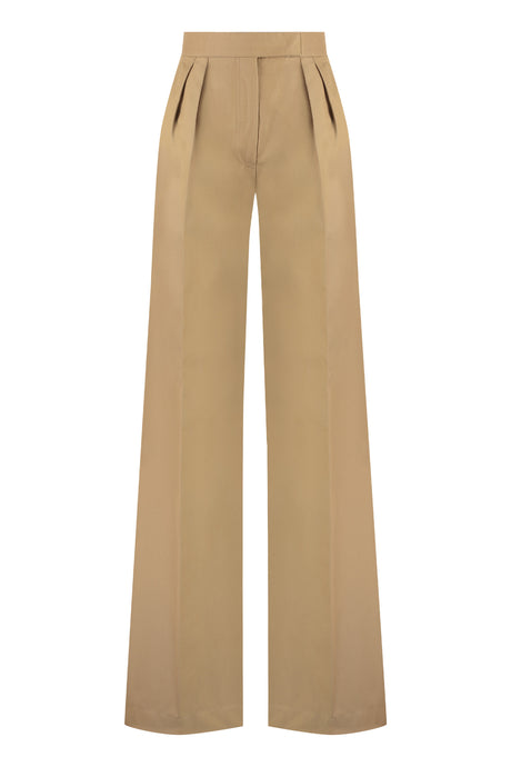 MAX MARA Wide Leg Cotton Trousers